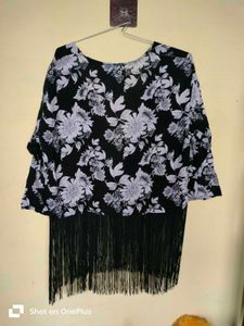 Floral Fringe Top