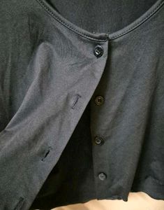 Black Button Cardigan
