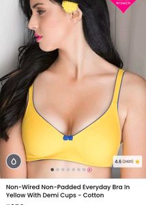 Non-Wired Non-Padded Everyday Bra In Yellow