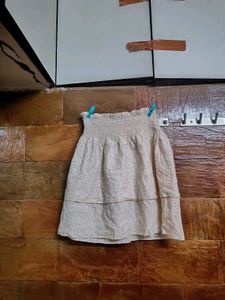 Tiered Eyelet Mini Skirt