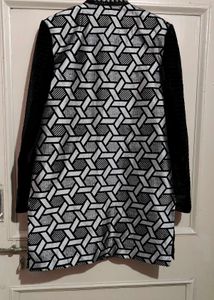 Black Geometric Velvet Jodhpuri