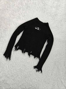 SHEIN Distressed Knit Top