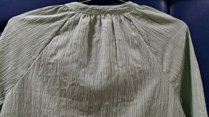 Sage Green Button-Up Top