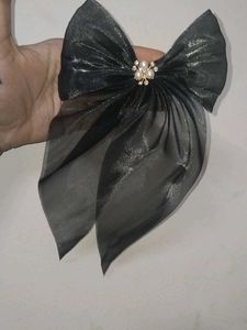 Chic Black Bow Hair Accessory