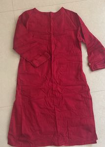 Embroidered Red Kurta