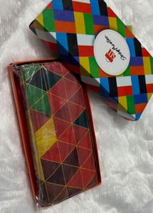 GeoPop Tri-Color Vegan Leather Wallet
