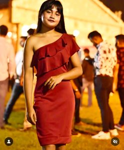 Burgundy One-Shoulder Mini Dress