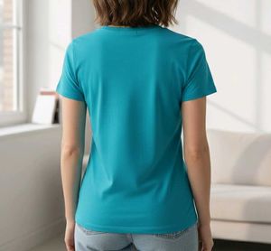 Teal Crew Neck Tee