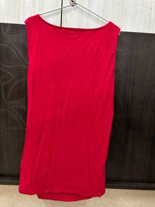 Charming Red Sleeveless Top