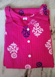 Pink Frock Kurti Gown