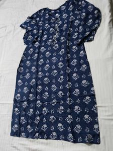 House Of Dorii Women Blue Printed Kurta Set