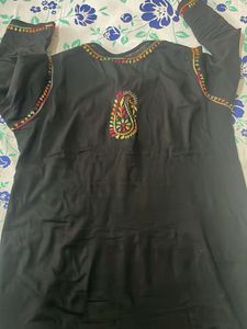 Beautiful Black Chikan kari Kurta.