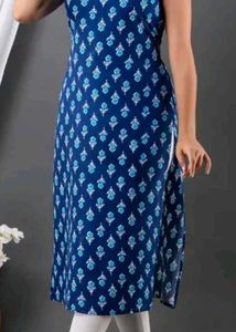 Blue Printed Dress