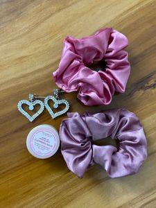 Bundle: Scrunchies, Earrings & Cleansing Balm