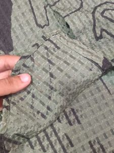 Green Print Casual Shirt