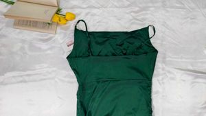 Green Cutout Midi Dress