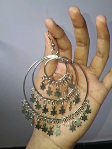 2Hoop &amp; 1Star Earrings (total 3)