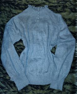 pearl Gray Knit Sweater