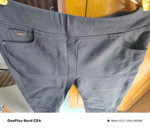 Dark Brown Casual Pull-On Pants