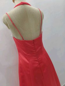 Elegant Coral Maxi Dress
