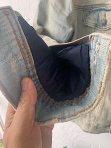 hollister  Denim Jacket with Fur Collar