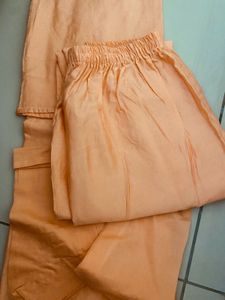Peach Kurti Set