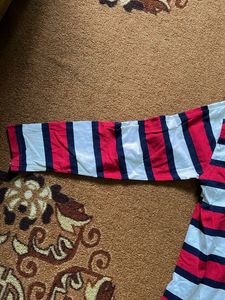 Striped Long Sleeve Polo