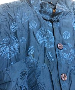 San-na Blue Printed Coat
