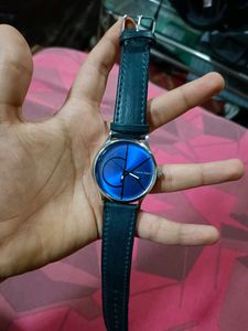 Calvin Klein  Royal Blue  Leather Strap Watch