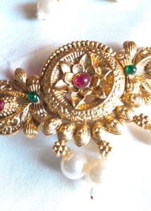 Gold-toned Necklace and Earring Set