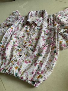 Floral Top &amp; Pink Pants Set