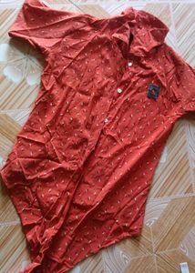 Cute Coral Print Shirt