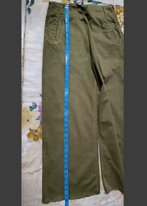 Zara Olive Green Flare Denim....