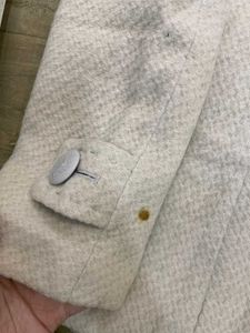 Cream Wool Blend Coat - Bust Upto 36