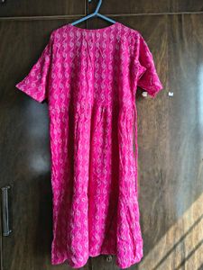 Pink Printed Casual dress