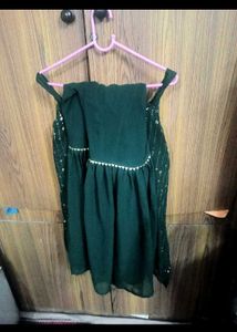 Green Sequin Kurta Set