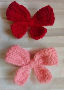 Crochet Bow Hair Clips - Set of 1