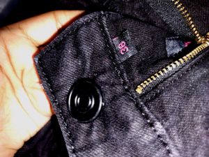 Black Lightning Bolt Jeans