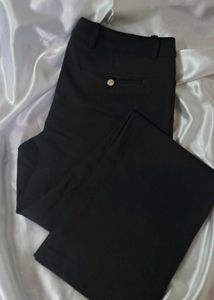 Black Flare Leg Trousers