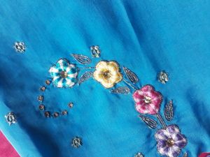 Old  Blue Saree For 1994