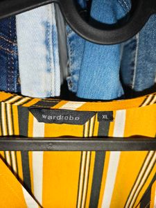 Striped Wrap Blouse 34 - 36 inches chest