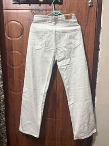White Straight Leg Jeans