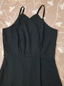 Women Fit and Flare Black Dress