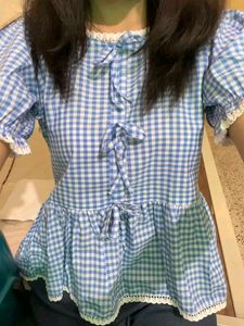 Trendy Light Blue Top