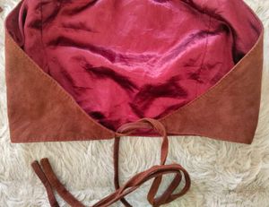 ✨Vintage Suede and Satin Halter Top✨