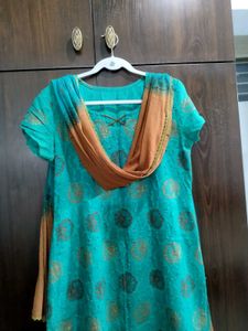 Elegant Green N Brown colour Kurta Set