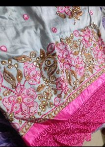 Pink Embroidered Dress Materials
