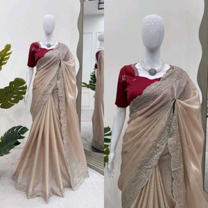 🆕️🆕️Designer Saree On Jimmy Chu Fabric