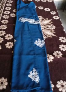 Blue Embroidered Dress