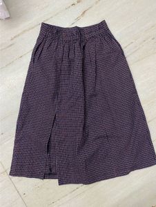 Buttoned A-Line Skirt